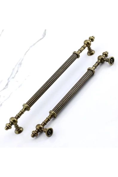 Sucuoğlu Saygın Eskitme Antik Sarı Metal Kulp 160 mm Mobilya Mutfak Dolabı Dolap Çekme Kulbu (2 ADET) - 8