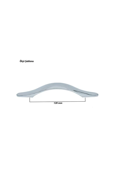 Sucuoğlu Yalı 128 mm Kulp Metal Mobilya Çekmece Dolabı Mutfak Dolap Kulpları Kapak Kulbu Kulpu (3 Adet) - 4