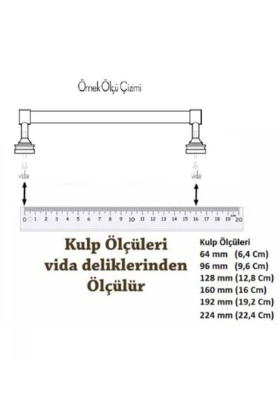 Sucuoğlu 128 mm Siyah Metal Mutfak Mobilya Çekmece Mutfak Dolap Dolabı Kulp Kapak Kulbu (3 Adet) - 4