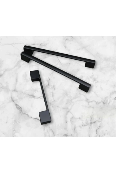 Sucuoğlu 192 mm Siyah Metal Mutfak Mobilya Çekmece Mutfak Dolap Dolabı Kulp Kapak Kulbu (3 Adet)