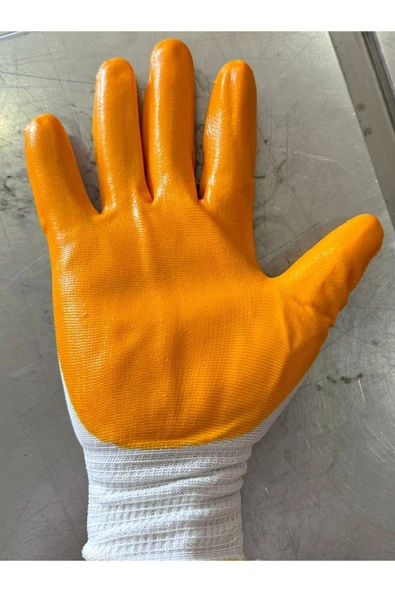 Beybi Pn2 Sarı Polyester Örme Nitril Eldiven No:10 (9 Adet) - XL - 2