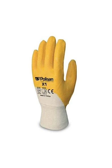 Polisan x1 nitril kaplı iş eldiveni (5 çift)