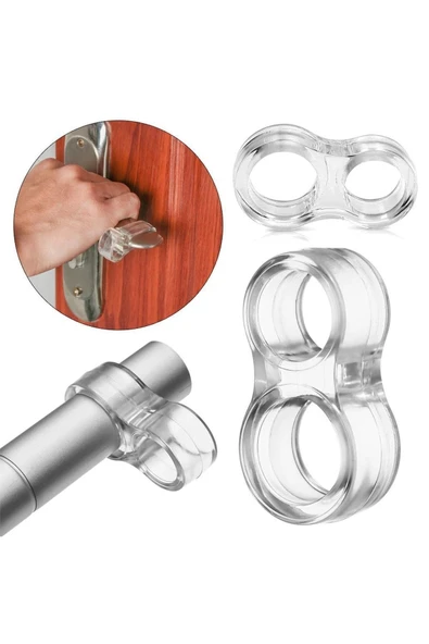 Sucuoğlu Şeffaf Silikon Plastik Kapı Kolu Tutucu Tutacağı Durdurucu Pencere Tamponu Stoperi (10 ADET) - 6
