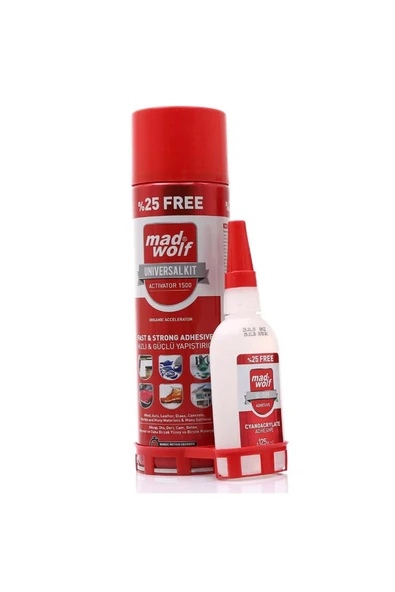 Mad Wolf Madwolf Aktivatörlü Hızlı Yapıştırıcı Seti 125g/500ml