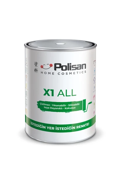 Polisan X1 All Yeni Nesil Dönüşüm Boyası Dolap-fayans-cam-plastik-ahşap-duvar Sınırsız Renk 0.75 lt - 7