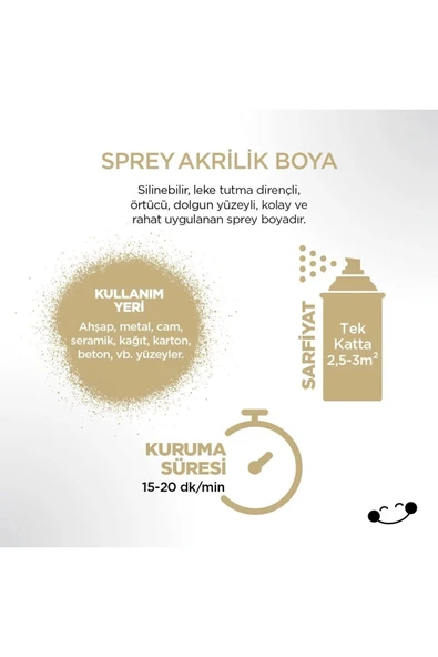 Polisan Akrılık Sprey Krem-ral 1015 400 ml - 3