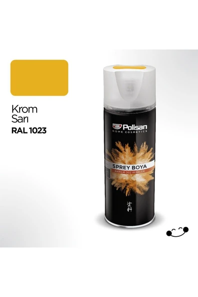 Polisan Krom Sarı Sprey Boya 400 ml (5 Adet )