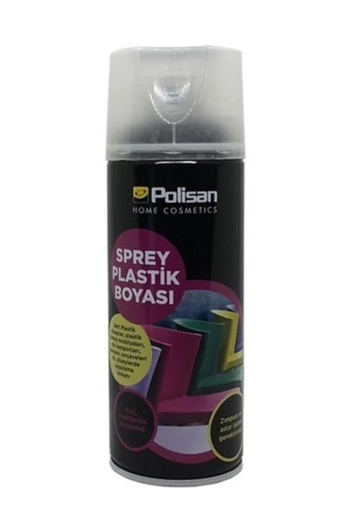 Polisan Plastik Yüzey Sprey Boyası Mat Siyah (Ral-9004) 400 ml.
