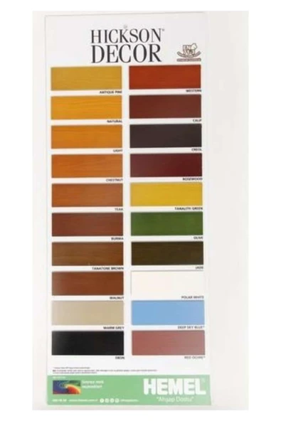 Hickson Decor Ultra Wood Stain Solvent Bazlı - Renkli Ahşap Vernik - 1 Lt - CREOL - 2