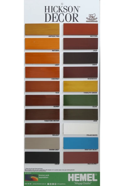 Hemel Hickson Decor Ultra Aqua Wood Stain -Su Bazlı Renkli Ahşap Vernik - 5 Litre - Rosewood - 2