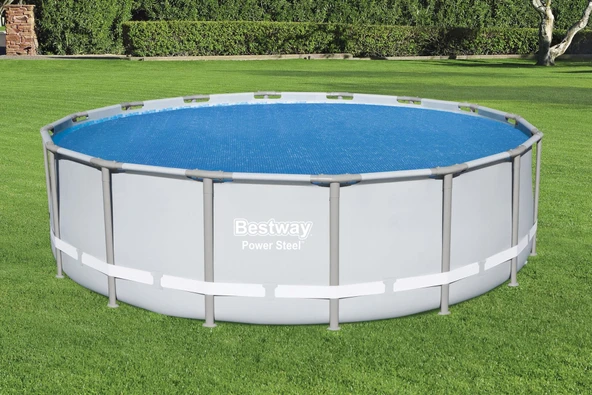 Bestway® 58253 Sera Etkili Solar Havuz Örtüsü - Yuvarlak 4.57 m and 4.88 m Yer Üstü Havuz İçin - 2