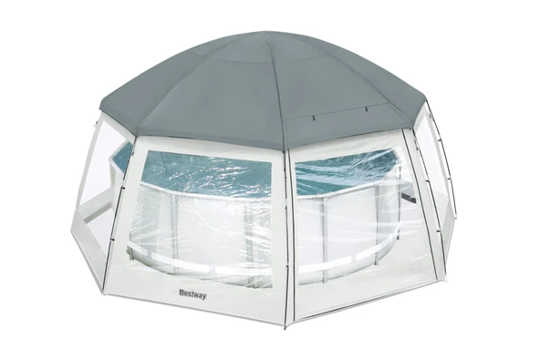 Bestway® 58612 Havuz İçin Kubbe Çadır - 4,88 m Yer Üstü Havuz ve Spa için - 2