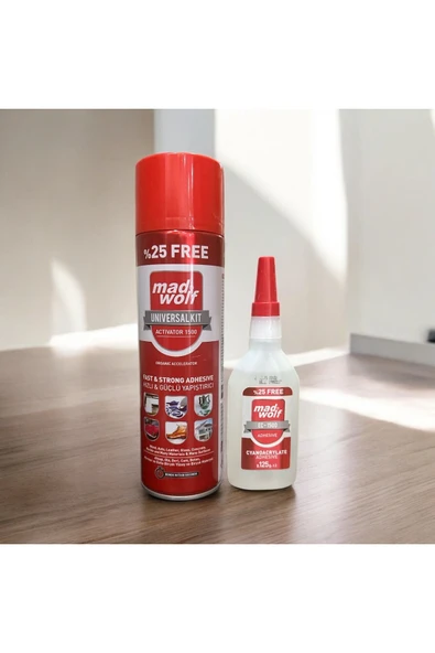 Mad Wolf Madwolf Aktivatörlü Hızlı Yapıştırıcı Seti 125g/500ml (5 Adet ) - 4