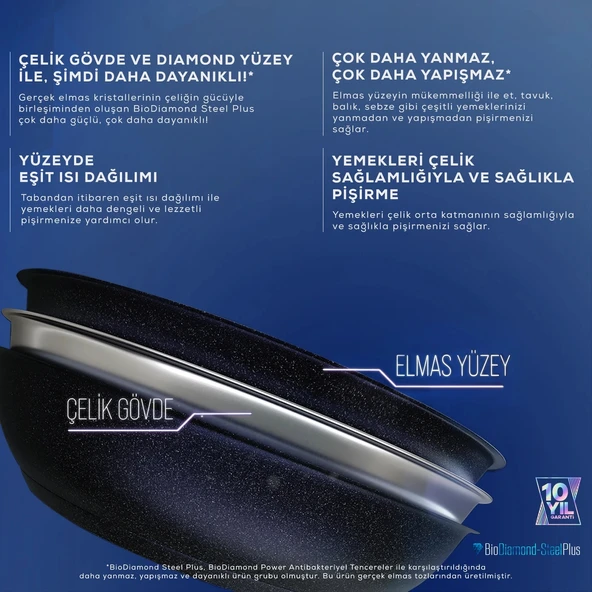 Karaca Biodiamond Steel Plus Düdüklü Tencere 6 Lt - 2