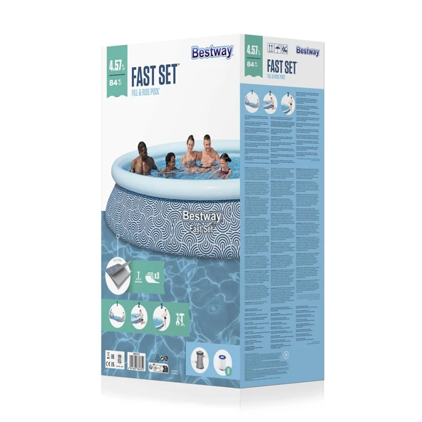 Bestway® 57313 Fast Set™ Çember Şişme Havuz Seti 4.57 m x 84 cm - 4