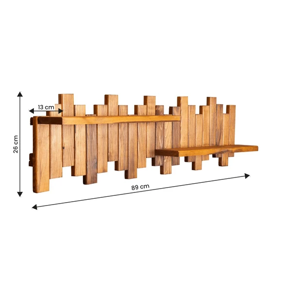 Ahşap Duvar Rafı Piyano 2 Raflı Piyano Model - 4