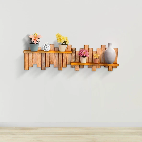 Ahşap Duvar Rafı Piyano 2 Raflı Piyano Model