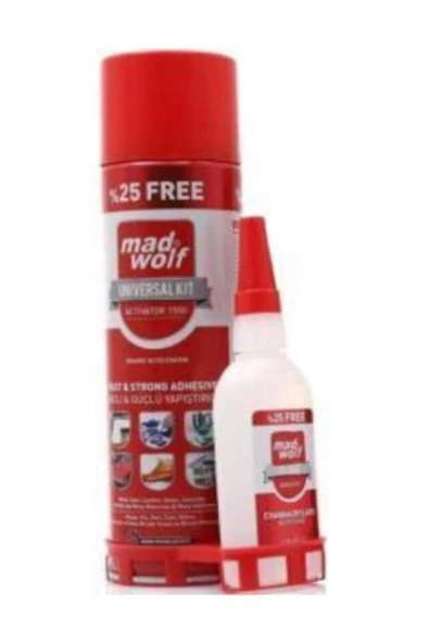 Mad Wolf Madwolf Aktivatörlü Hızlı Yapıştırıcı Seti 125g/500ml ( 4 Adet )