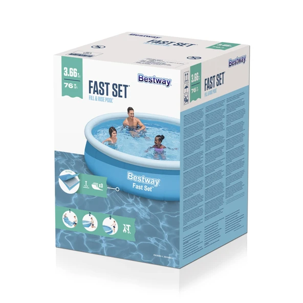 Bestway® 57273 Fast Set™ Çember Şişme Havuz, 3.66 m x 76 cm - 4