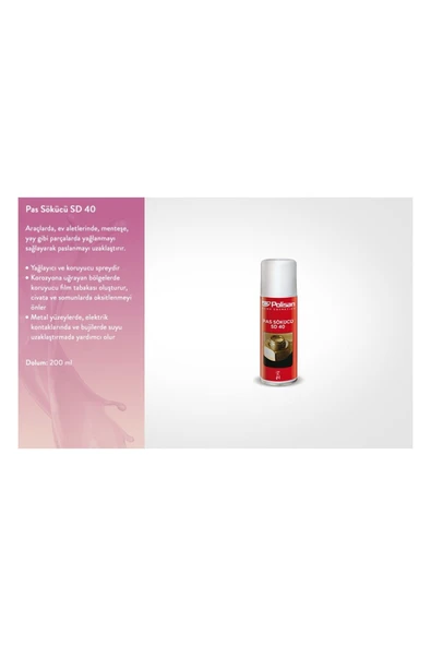 Polisan Pas Sökücü Sd 40 200 ml (2 Adet) - 6