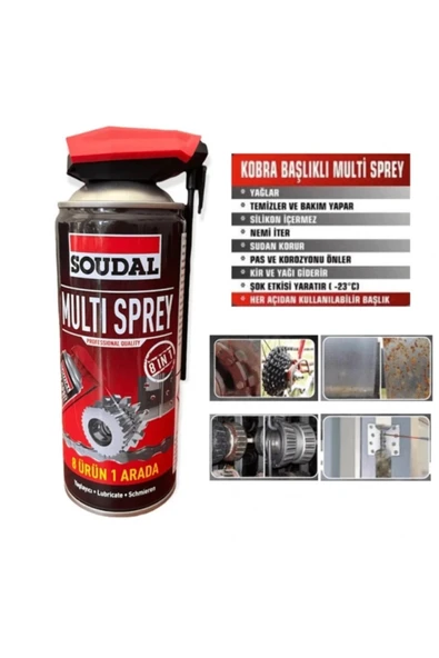 Soudal Pas Sökücü Ve Yağlayıcı Multi Sprey 400 ml (2 adet) - 3