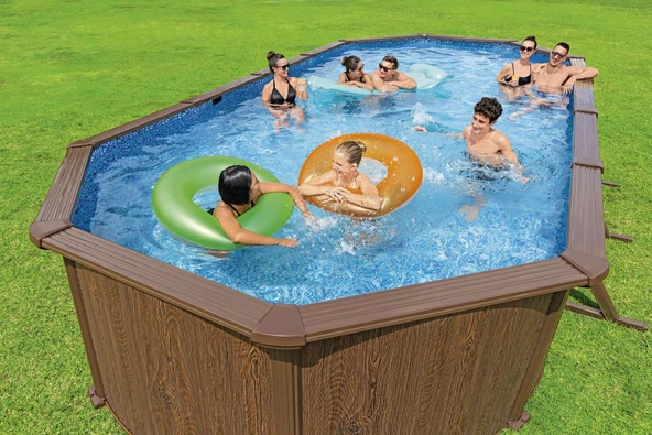 Bestway® 561CW Hydrium™ Çelik Duvarlı Oval Yerüstü Havuz Seti 7,32 m x 3,66 m x 1,32 m - 2