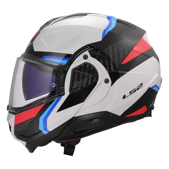 LS2 ADVANT 2 TRIPLE BEYAZ-MAVİ-KIRMIZI-SİYAH KASK - 3