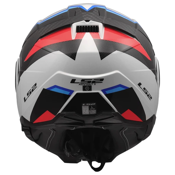 LS2 ADVANT 2 TRIPLE BEYAZ-MAVİ-KIRMIZI-SİYAH KASK - 5