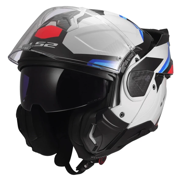 LS2 ADVANT 2 TRIPLE BEYAZ-MAVİ-KIRMIZI-SİYAH KASK - 7