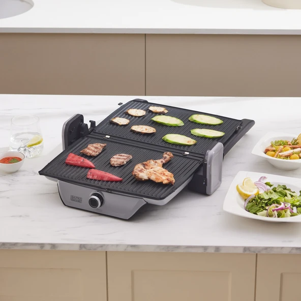Karaca Gastro Diamond Antibakteriyel Döküm Tost Makinesi Cool Gray 6 Dilim Kapasiteli - 7