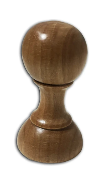 1 Adet Vernikli Doğal Ahşap Kaşe/Damga/Mühür Sapı - 40 mm - 3