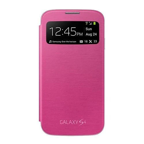 Samsung i9500 Galaxy S4 Orjinal S View Cover Kılıf - Pembe EF-CI950BPEGWW ürün görseli 1