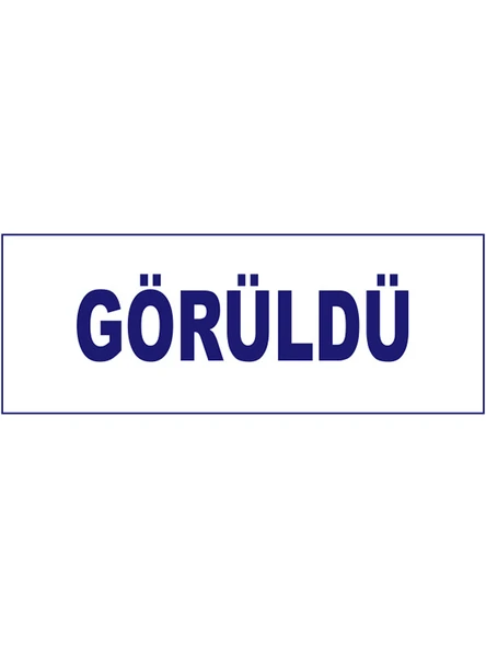 Görüldü Kaşesi, 912 (51x19 mm) Mavi Keçeli Kırmızı Otomatik Kaşe - 2