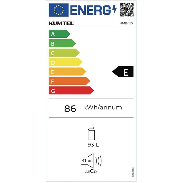 Kumtel 93 L Beyaz Büro Tipi Mini Buzdolabı HMB-110 - 3