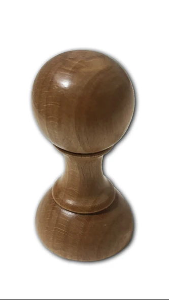 1 Adet Vernikli Doğal Ahşap Kaşe/Damga/Mühür Sapı - 40 mm - 2