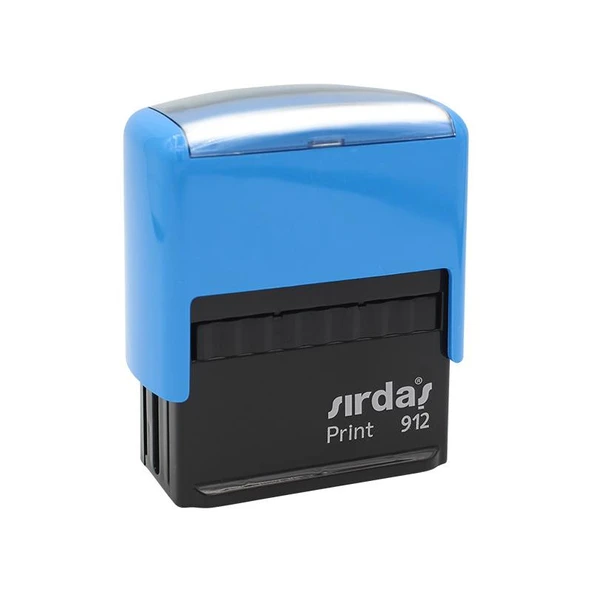 Örnektir Kaşesi, 912 (51mmx19mm) Mavi Keçeli Otomatik Kaşe - Resim 2