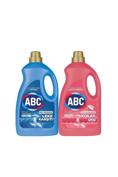 ABC Sıvı Çamaşır Deterjanı Leke Karşıtı & Kolay Ütü 2li