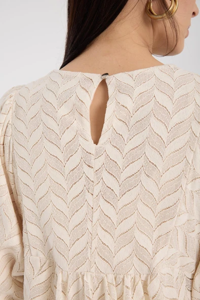 IŞŞIL 34548-Hamile Giyim OverSize Dantel Hamile Elbise - 7