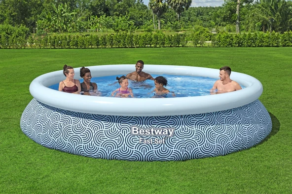 Bestway® 57376 Fast Set™ Şişme Çember Havuz Seti, 3,96 m x 84 cm - 5