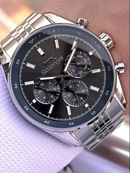 Slazenger Kasa Ve kordon Çelik 2 Yıl Garantili 10 Atm Fonksiyonları Aktif Erkek Kol Saati E.1934.M1 ürün görseli