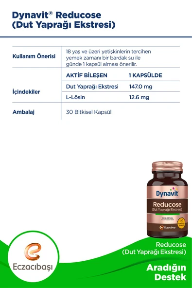 Dynavit Reducose Dut Yaprağı 30 Kapsül - 4