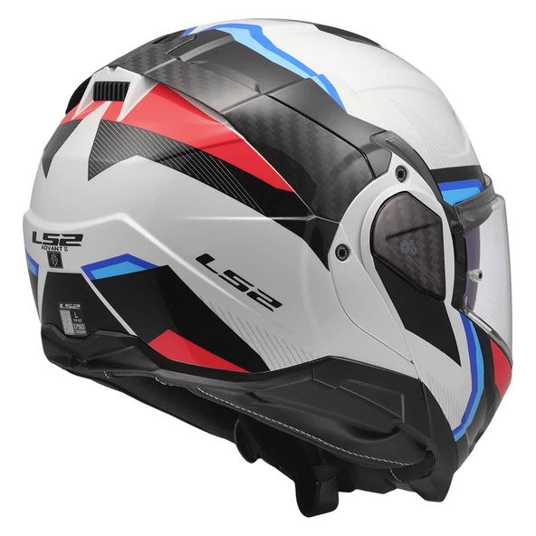 LS2 ADVANT 2 TRIPLE BEYAZ-MAVİ-KIRMIZI-SİYAH KASK - 6