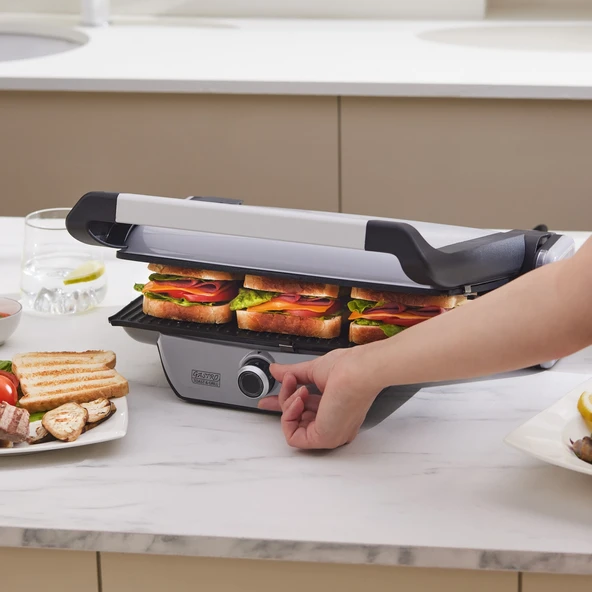 Karaca Gastro Diamond Antibakteriyel Döküm Tost Makinesi Cool Gray 6 Dilim Kapasiteli - 2