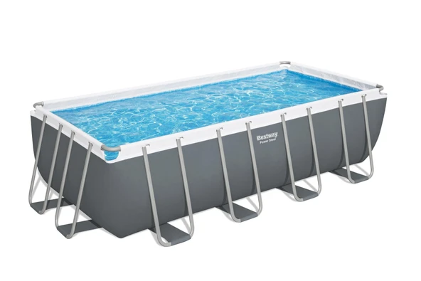Power Steel™ 56671 Prefabrik Dikdörtgen Yer Üstü Havuz Seti 4,88 m x 2,44 m x 1,22 m - 3
