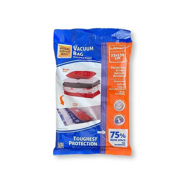 Vakumlu Hurç Poşet Jumbo Beden 73x130 cm
