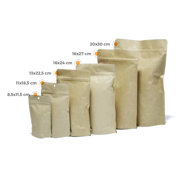 Kraft Alüminyum Doypack 20x30 cm - 100 Adet - 2