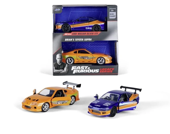 253202017 Jada Fast Furious Legacy Series İkili Paket 1:32 Nissan Silvia - Toyota Supra