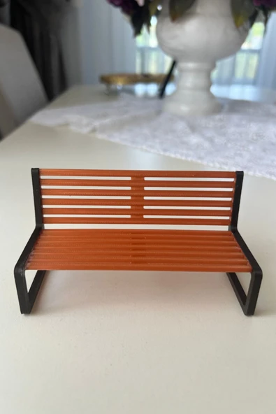 Minyatür Park Bankı - Dekoratif Figür Sergileme Bankı - Masaüstü Süs