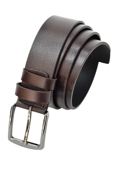 Erkek Kahverengi Hakiki Deri Kemer Jeans İçin DYN12530-2 - Resim 4