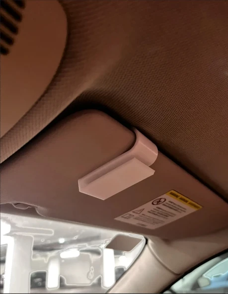 (2 Adet) Araç Güneşlik Gözlük Tutucu Aparat Klips Tipi Pratik Askı Uyumlu & Sağlam - 3